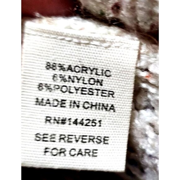 moon and madison chunky cowl neck multicolor confetti long sleeve knit sweater S - Picture 4 of 8